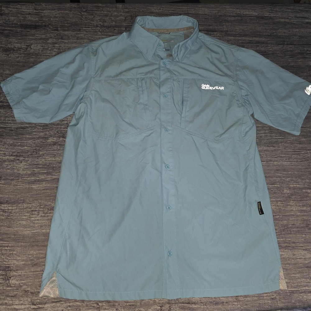 Cabelas GuideWear Men's Short Sleeve Fishing Outdoor‎ Shirt UPF 50 Size Medium